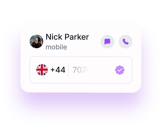 Use your own number